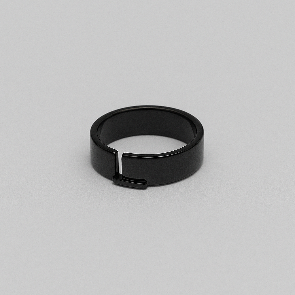 Modern Belt Ring (Black)