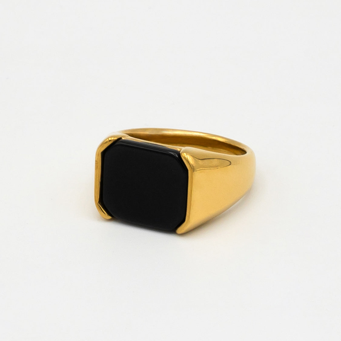Black Onyx Signet Ring (Gold) - Biraaj