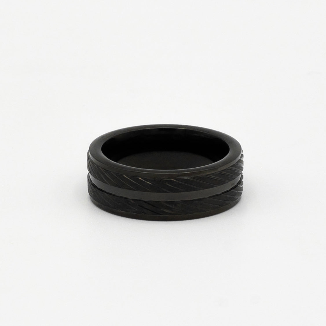 Blackout Matte Tungsten Ring - Biraaj