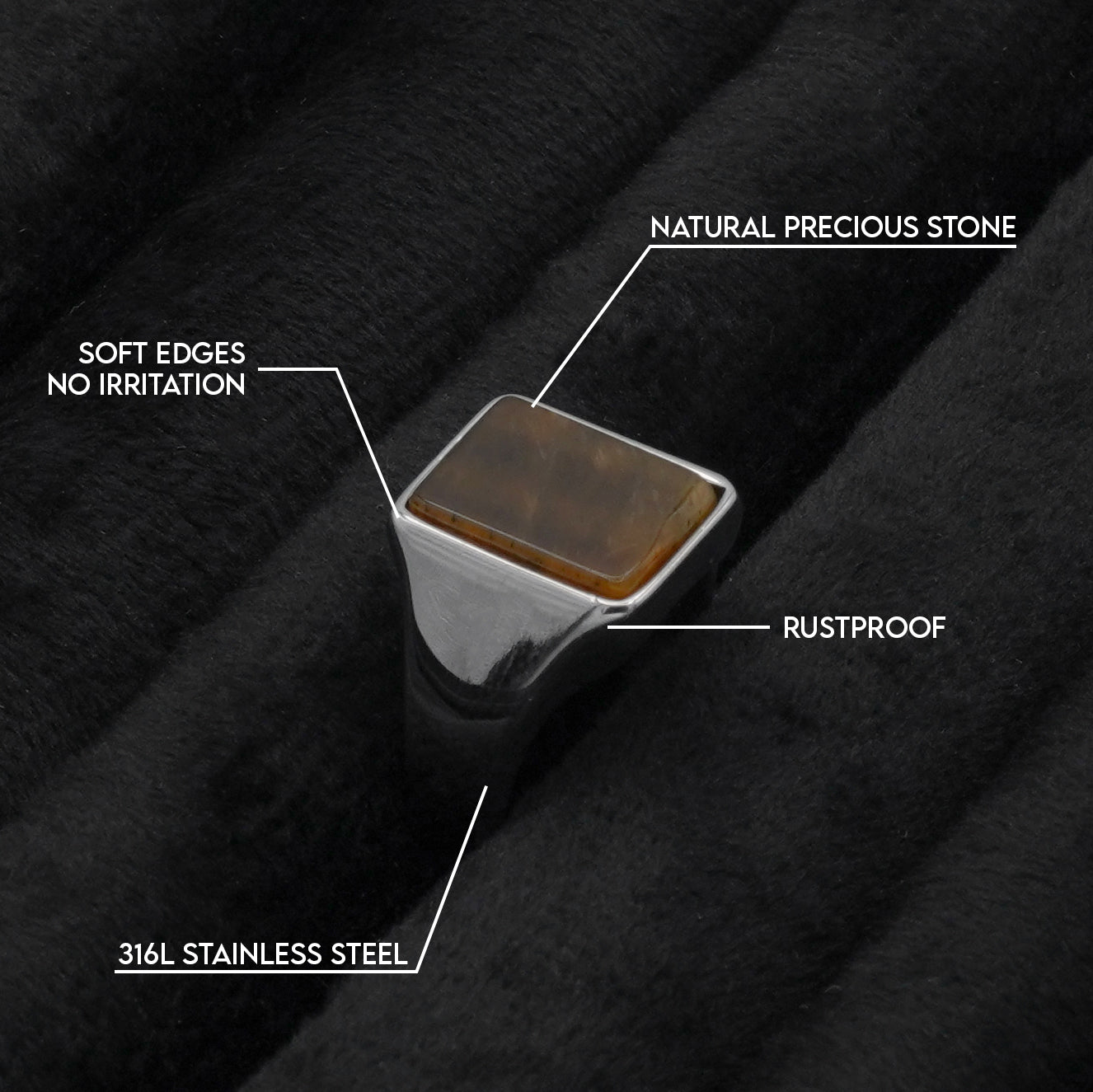 Tiger Eye Signet Ring - Biraaj