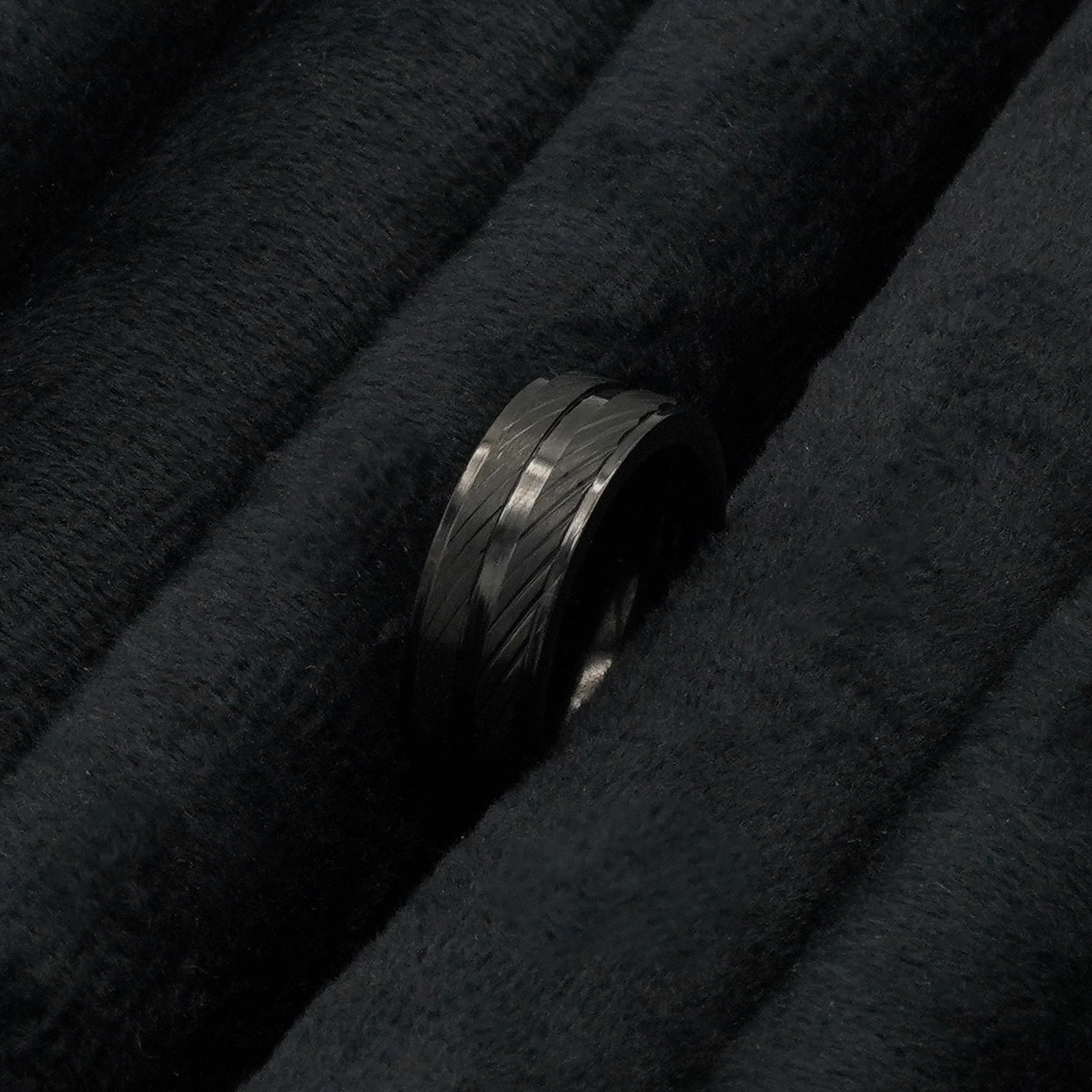 Blackout Matte Tungsten Ring - Biraaj