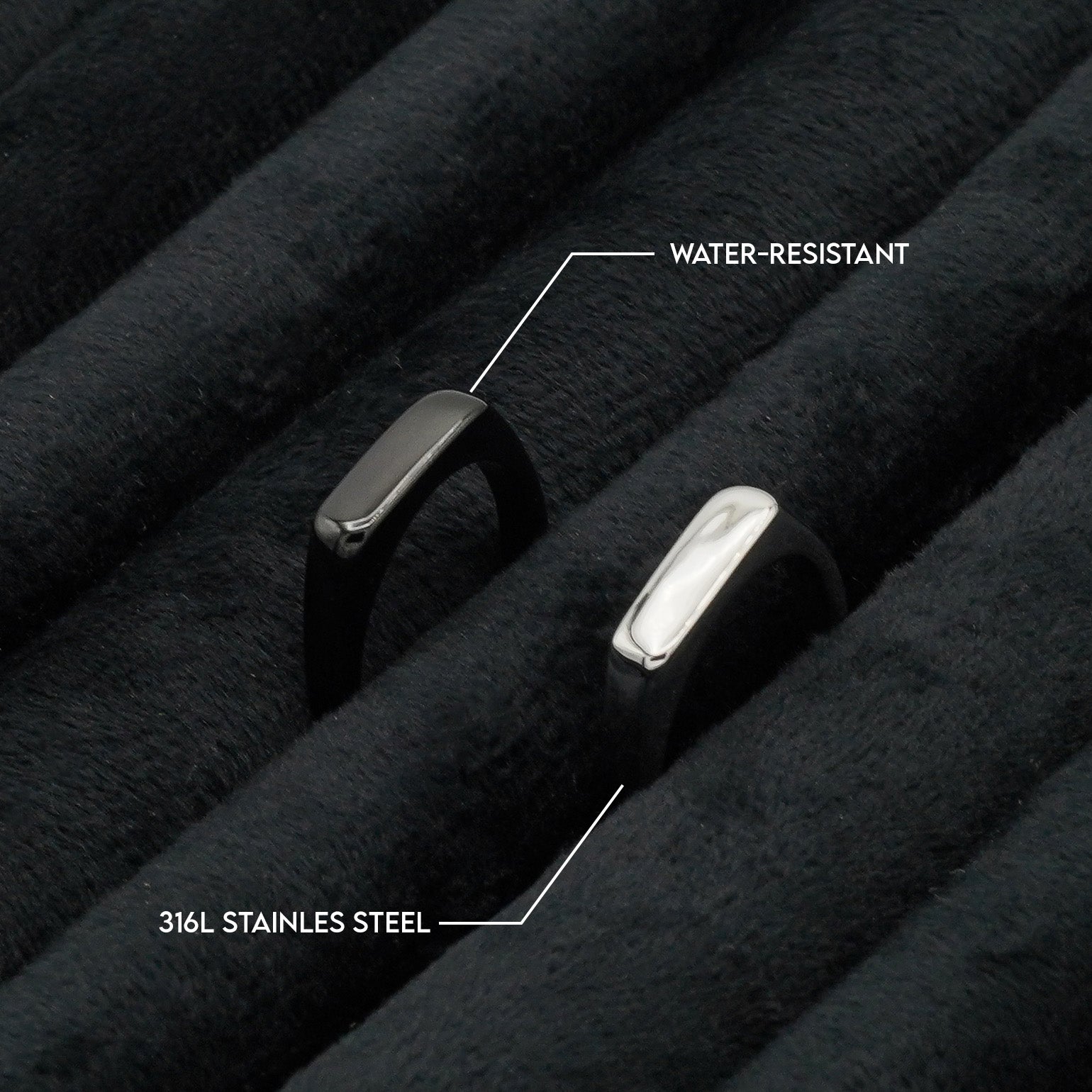 Signet Ring 4mm (Black) - Biraaj