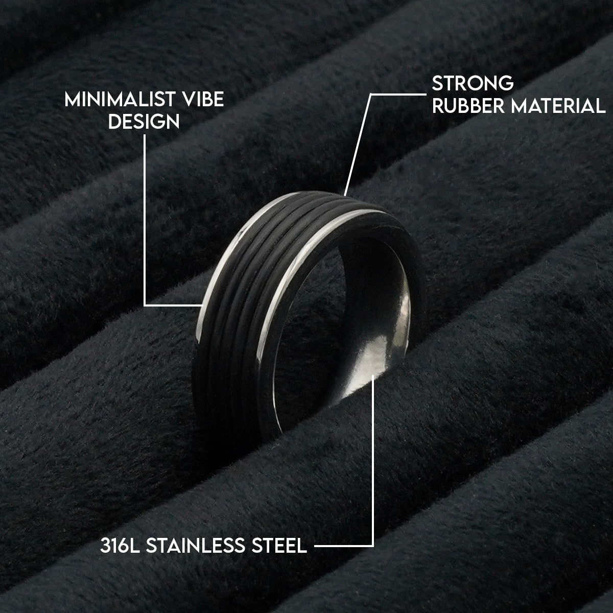 Dual-Tone Grooved Band Ring - Biraaj