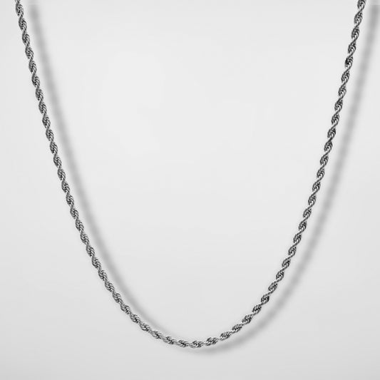 Rope Chain 4mm (Silver) - Biraaj