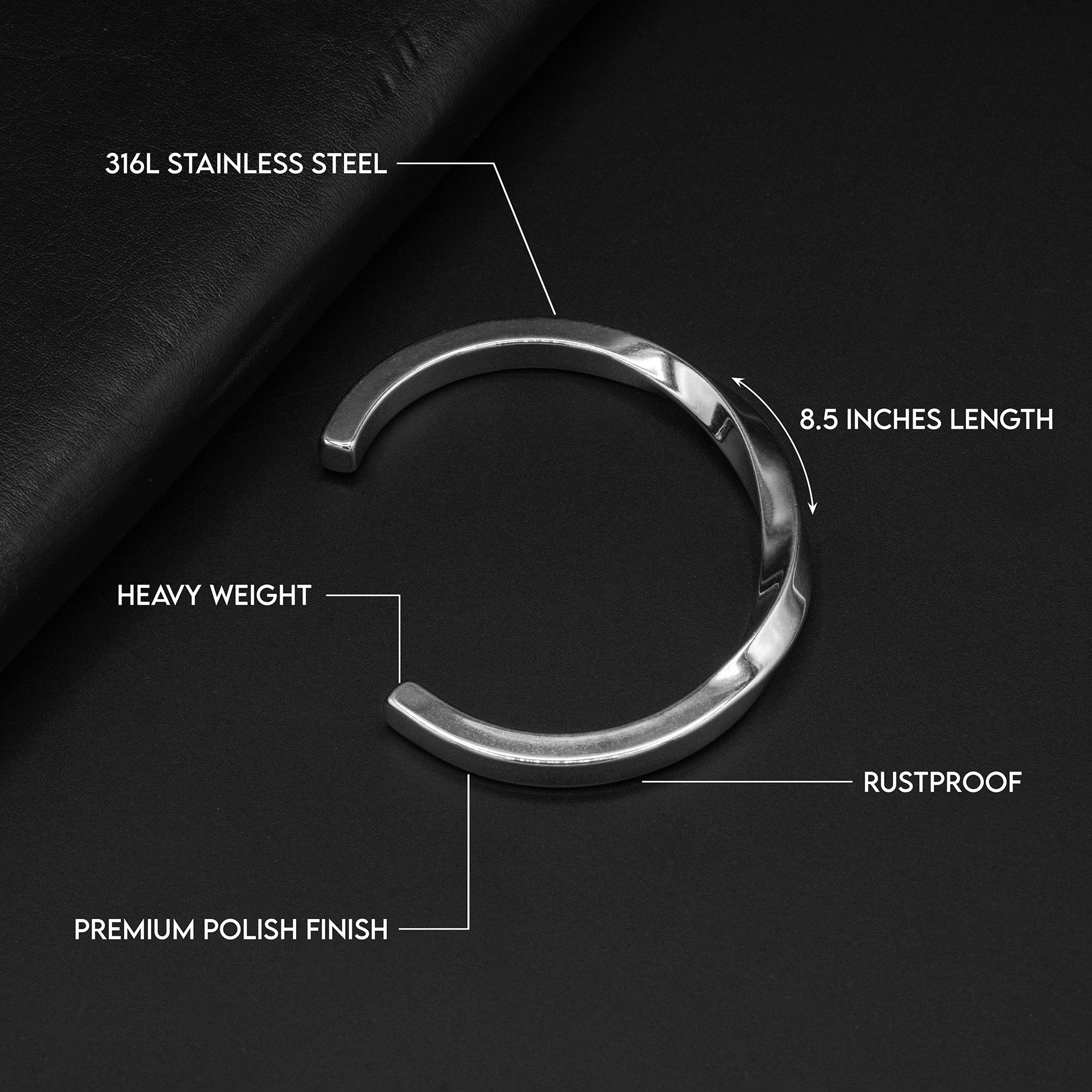 Twisted Open Cuff Bracelet - Biraaj