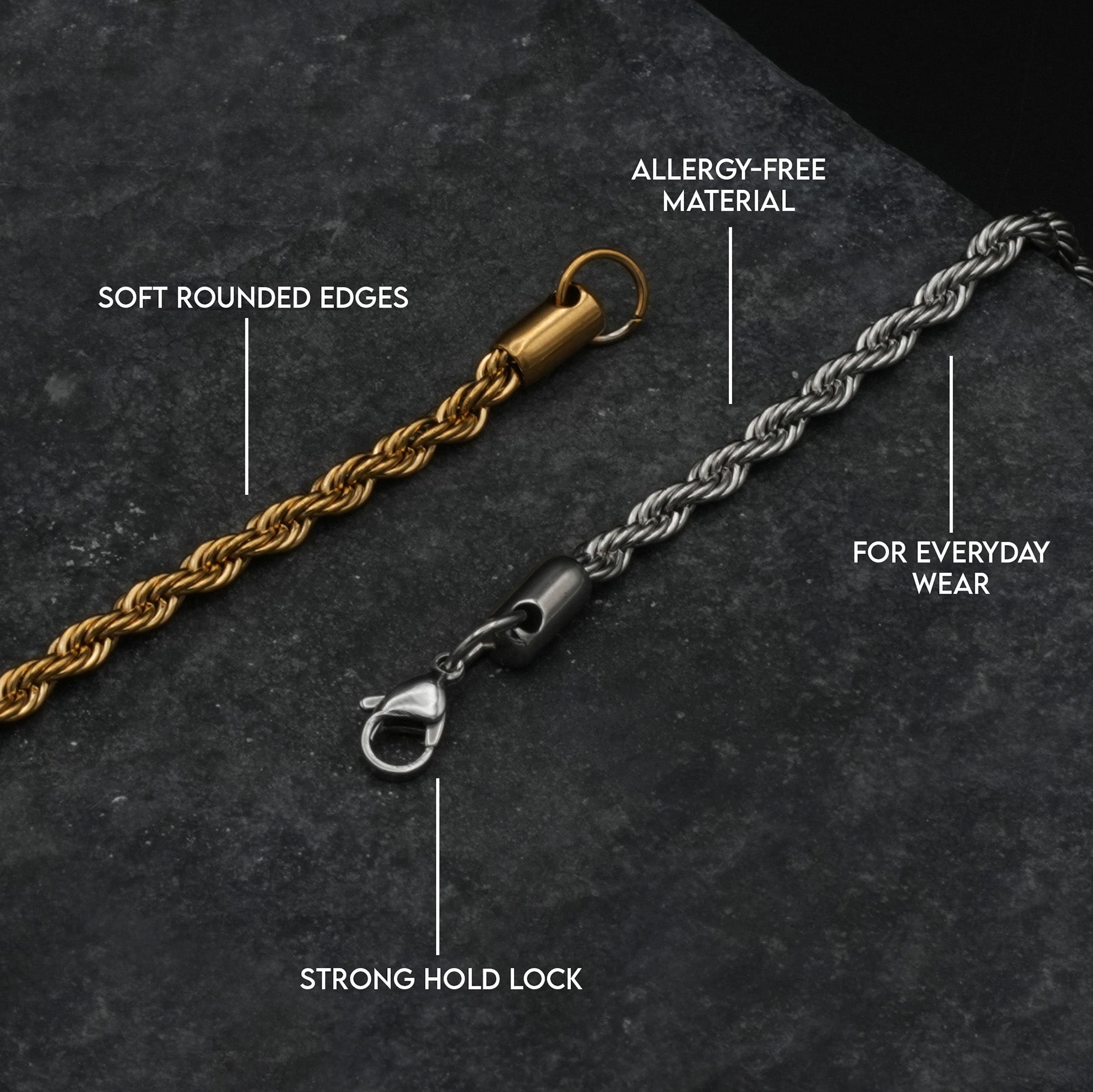 Rope Bracelet (Gold) - Biraaj