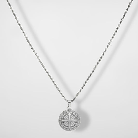Compass Pendant (Silver) - Biraaj