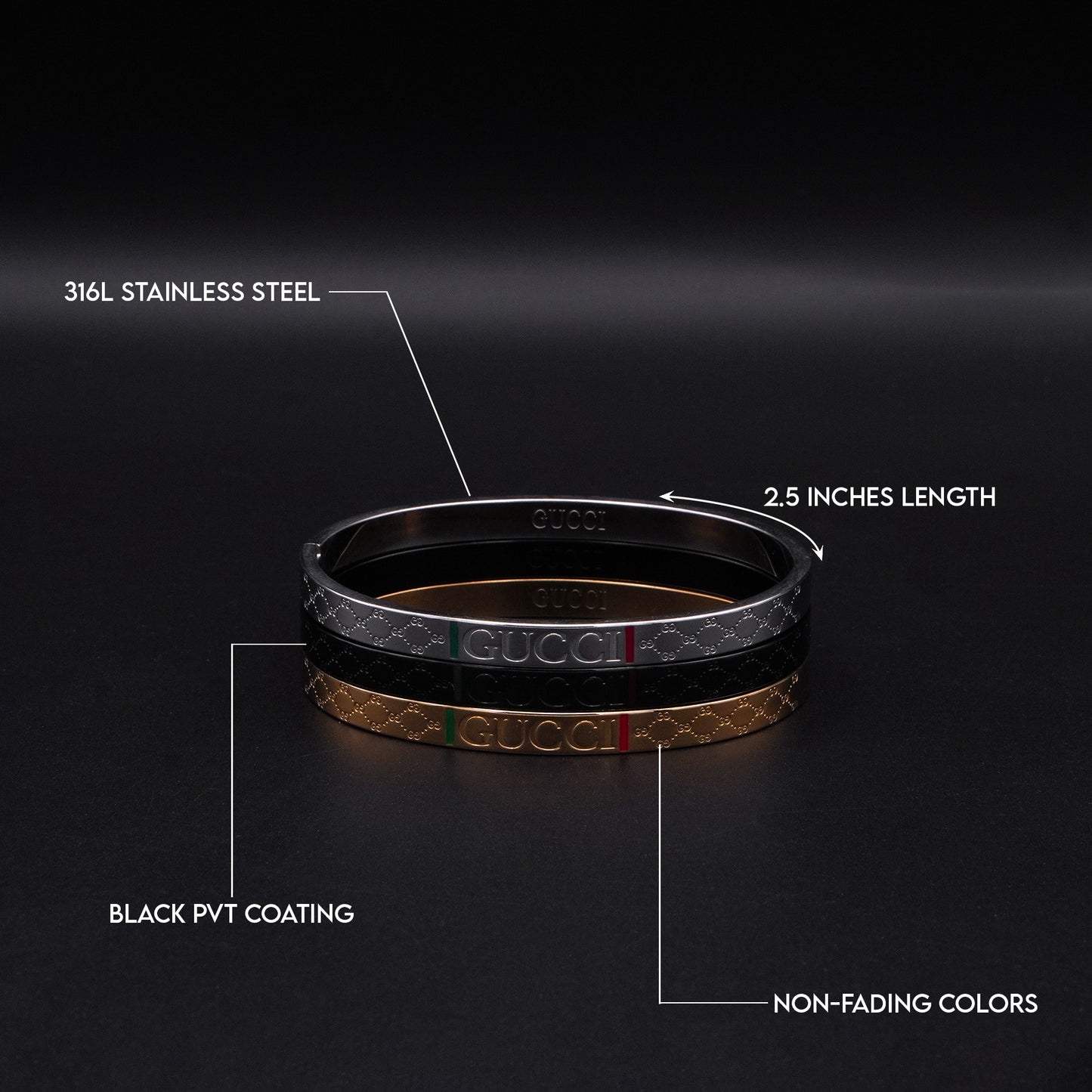 Gucci Cuff Bnagle (Gold) - Biraaj