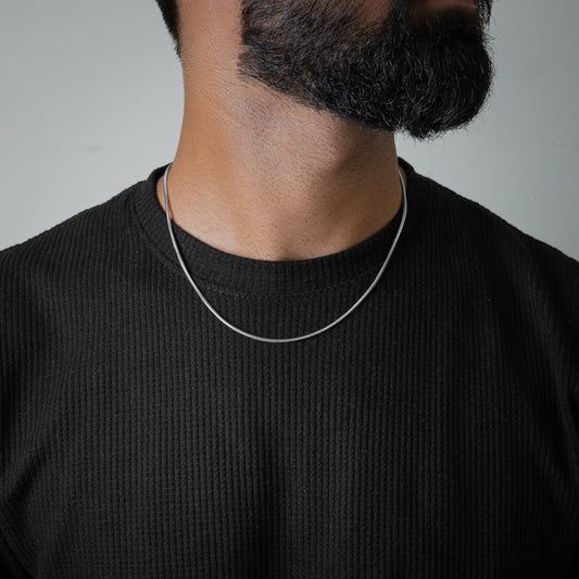 Round Snake Chain (Silver) - Biraaj