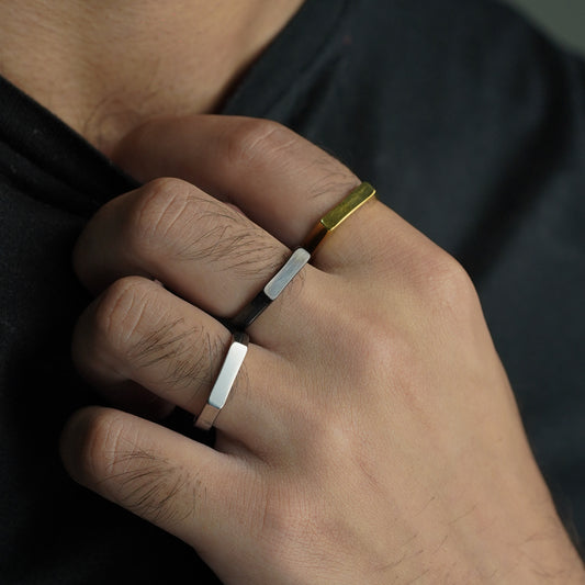 Signet Ring 3mm (Gold) - Biraaj
