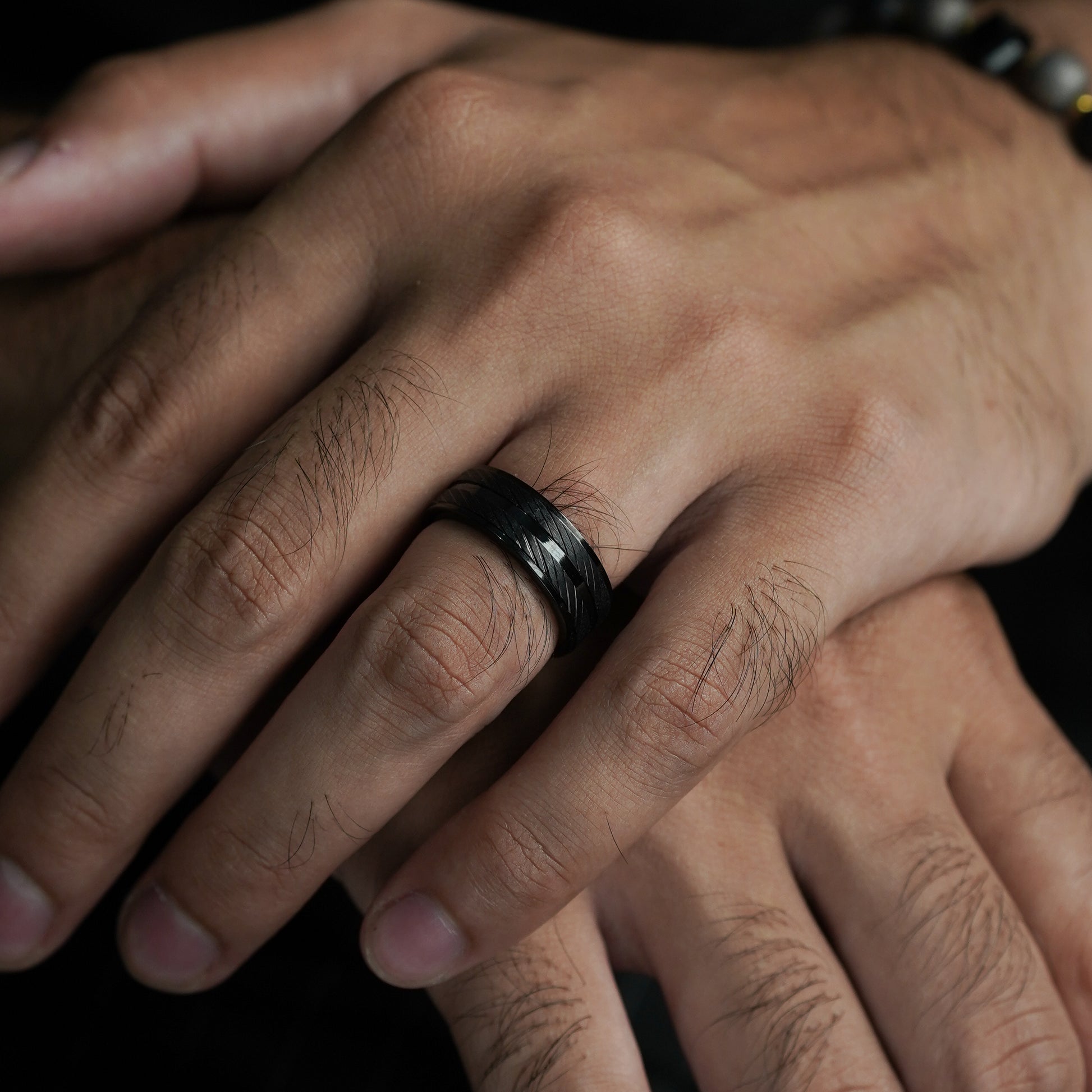 Blackout Matte Tungsten Ring - Biraaj