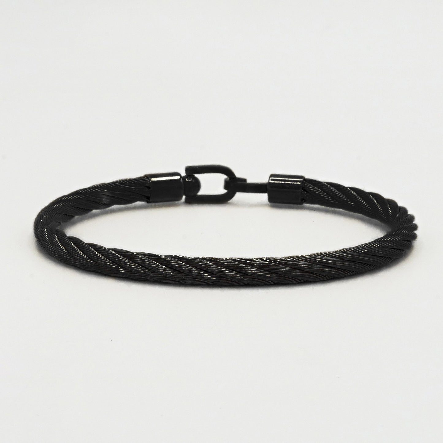 Twisted Cuff Bangle (Black) - Biraaj