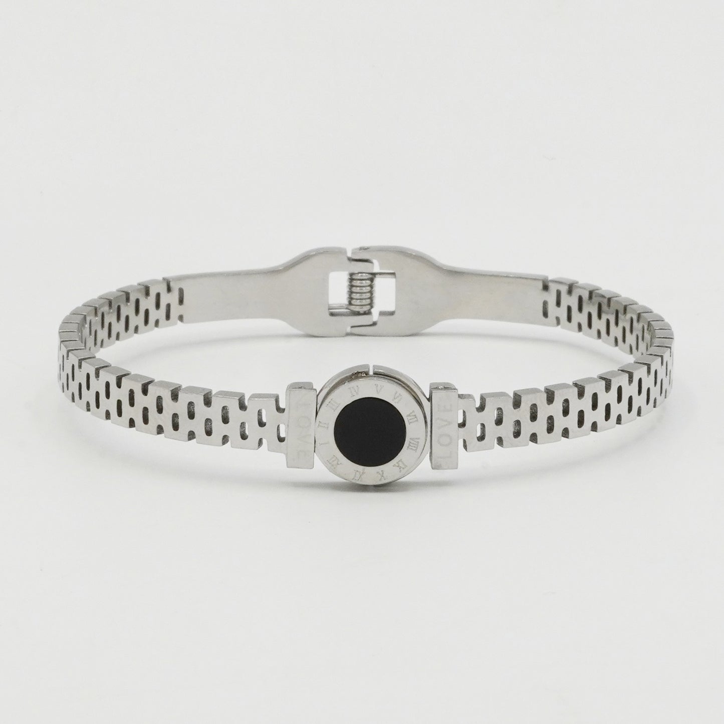 Black Onyx Bangle (Silver) - Biraaj