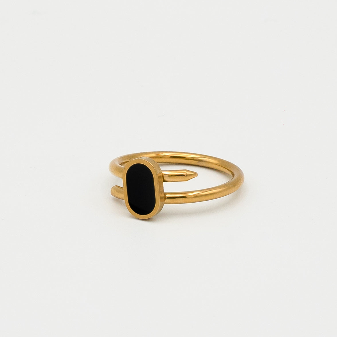 Modern Oval Accent Ring (Gold) - Biraaj