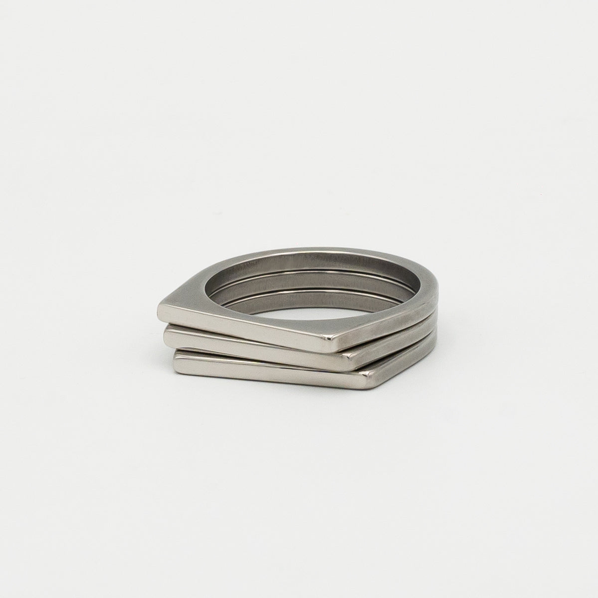 Geometric Stacking Ring (Silver) - Biraaj