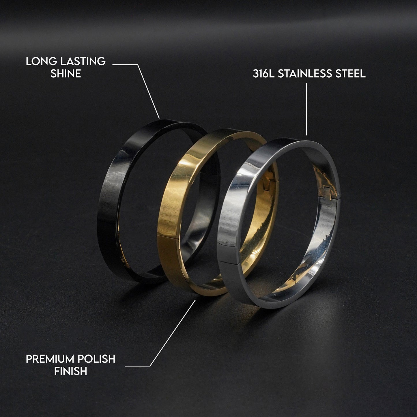 Classic Bangle (Black) - Biraaj