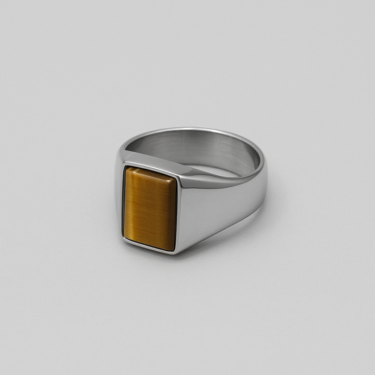 Tiger Eye Signet Ring