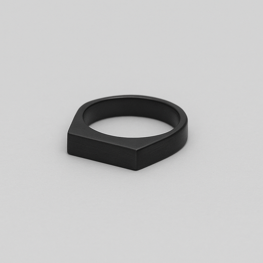 Signet Ring 4mm (Black)