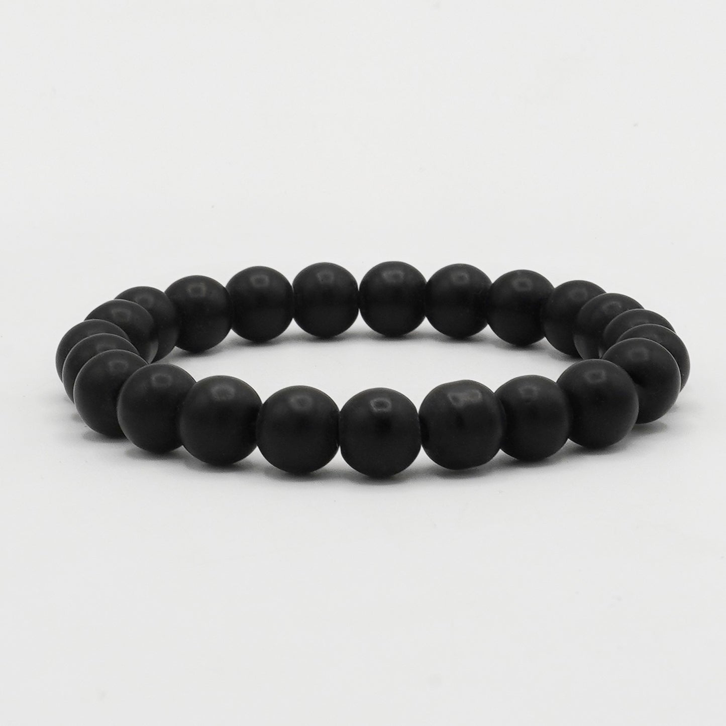 Matte Black Beads Bracelet - Biraaj