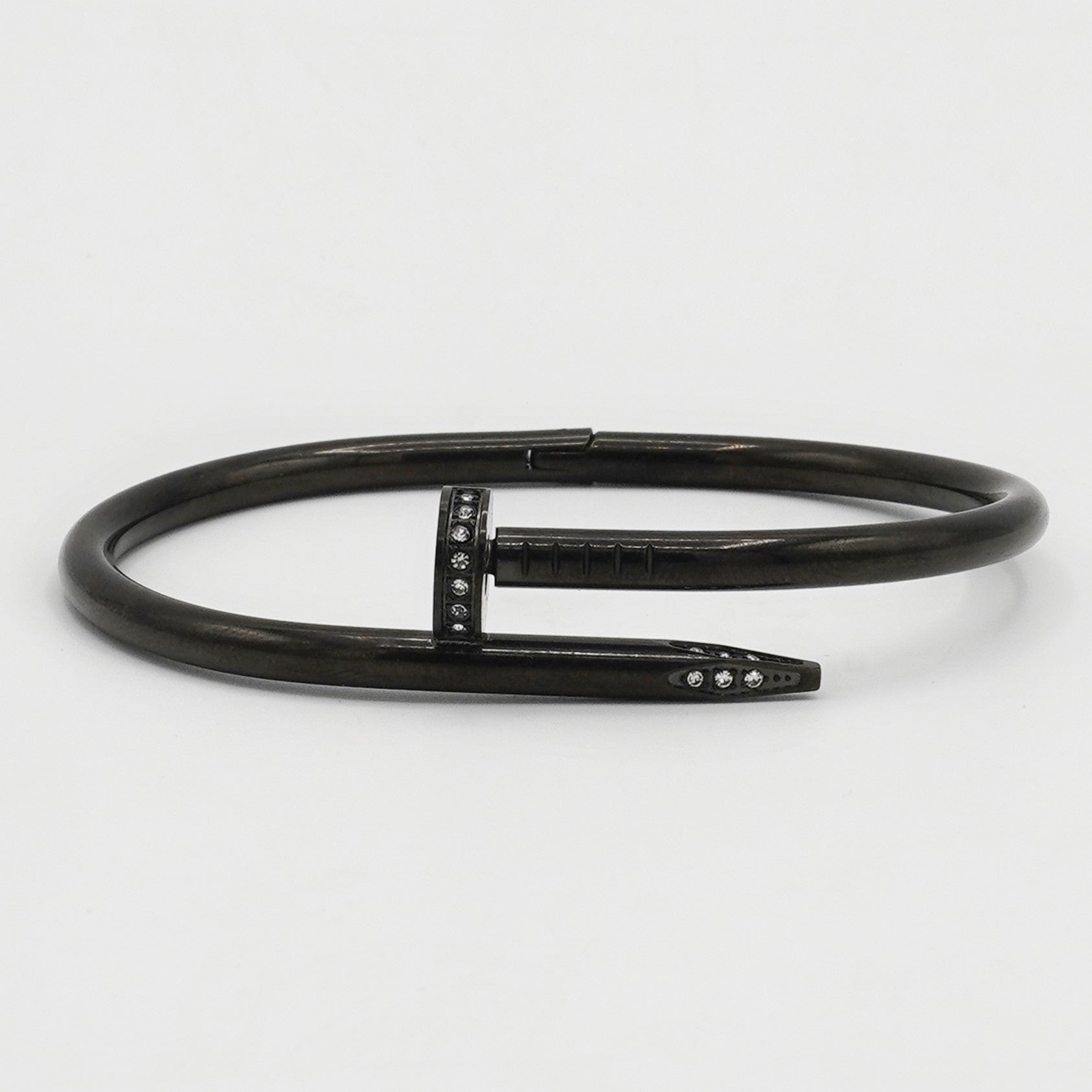 Nail Armlet Bangle (Black) - Biraaj