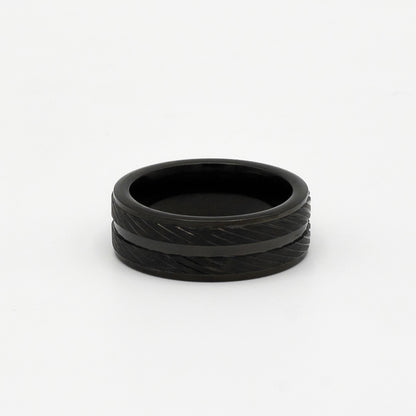 Blackout Matte Tungsten Ring - Biraaj