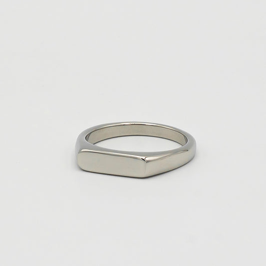Signet Ring 4mm (Silver)