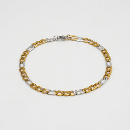 Two-Tone Curb Chain Bracelet - Biraaj