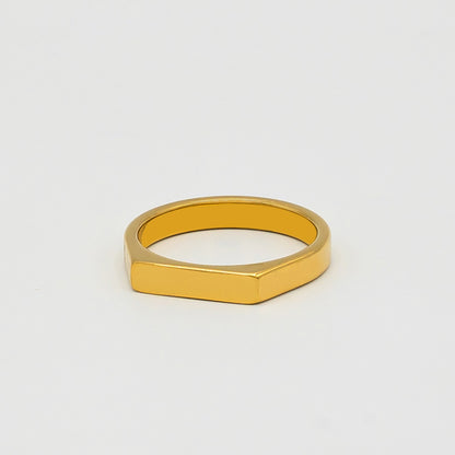 Signet Ring 3mm (Gold) - Biraaj