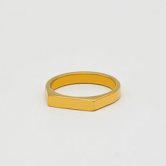 Signet Ring 3mm (Gold) - Biraaj