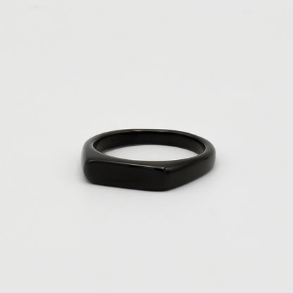 Signet Ring 4mm (Black) - Biraaj