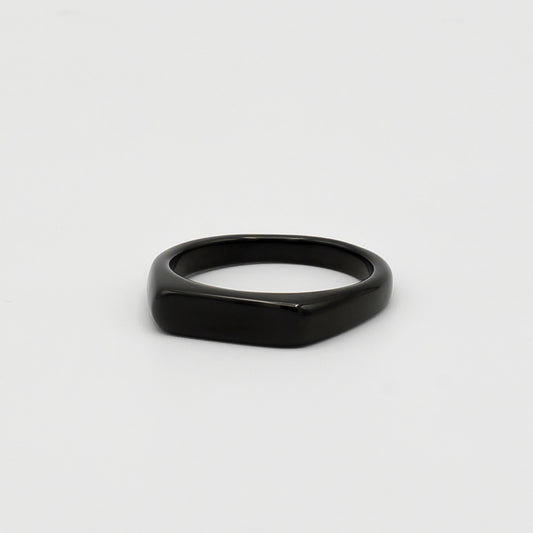 Signet Ring 4mm (Black)
