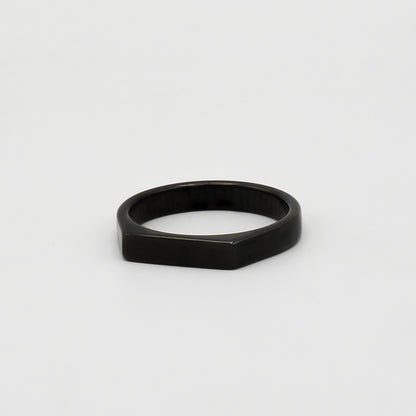 Signet Ring 3mm (Black) - Biraaj