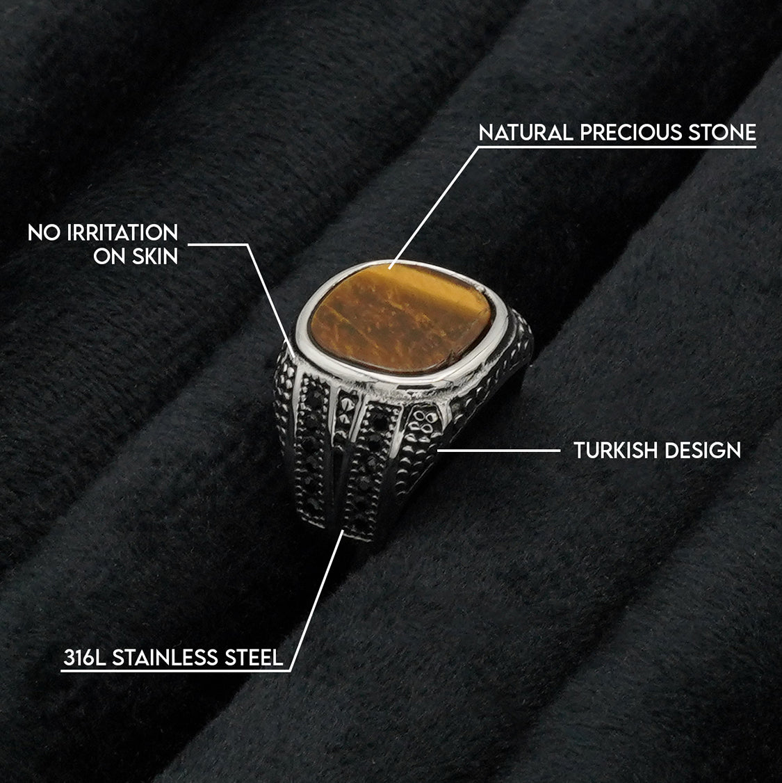 Vintage Onyx Ring - Biraaj