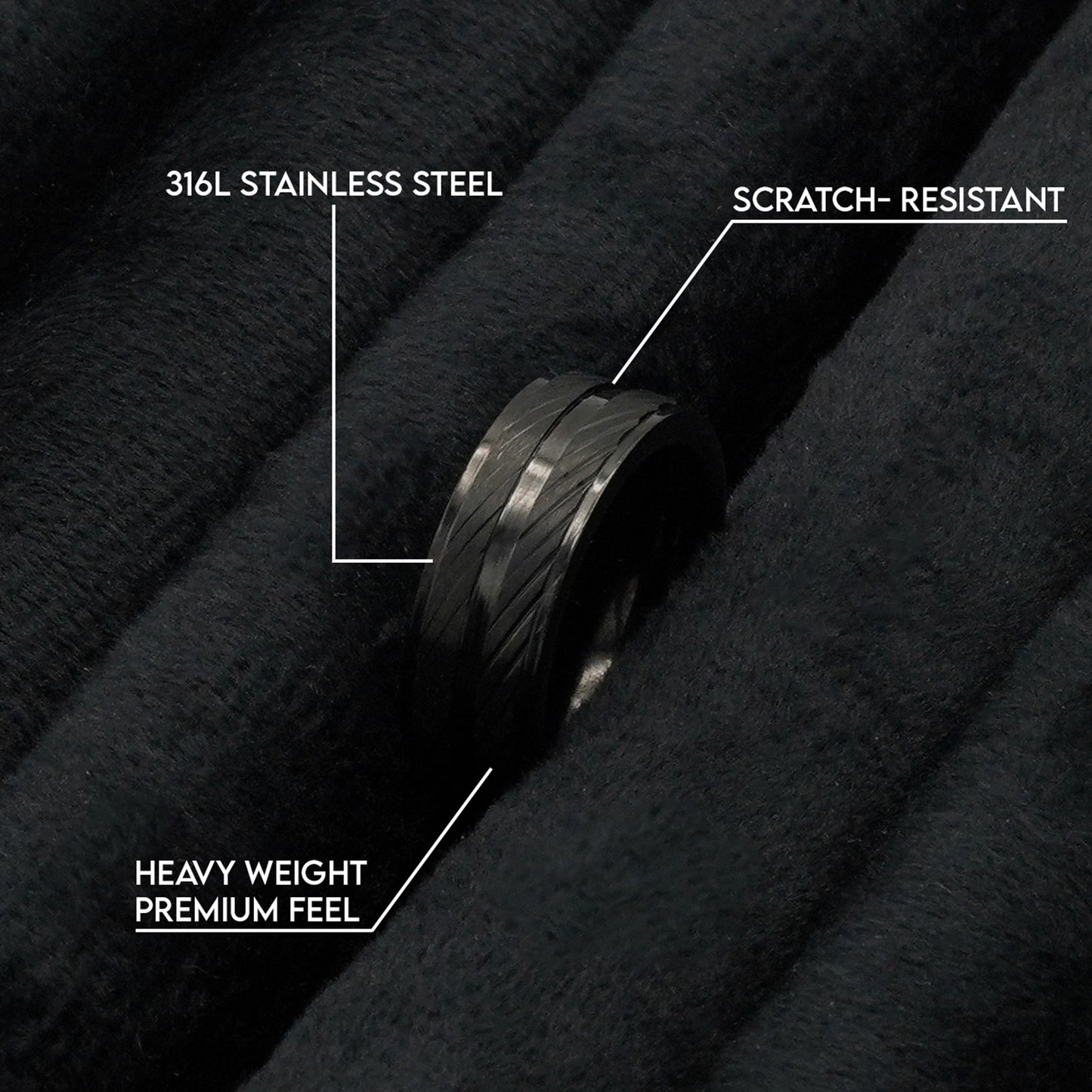 Blackout Matte Tungsten Ring