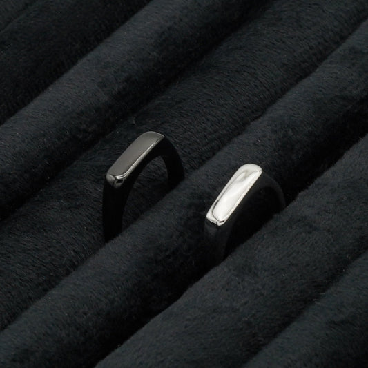 Signet Ring 4mm (Silver)