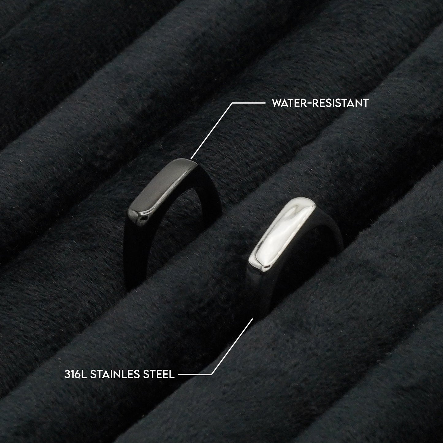 Signet Ring 4mm (Black) - Biraaj