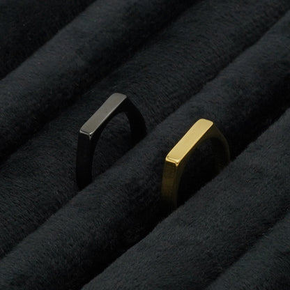 Signet Ring 3mm (Gold) - Biraaj