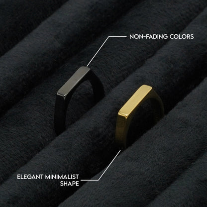 Signet Ring 3mm (Gold) - Biraaj