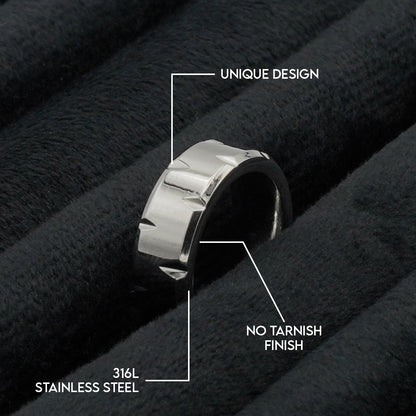 Subtle Grooved Ring (Silver) - Biraaj