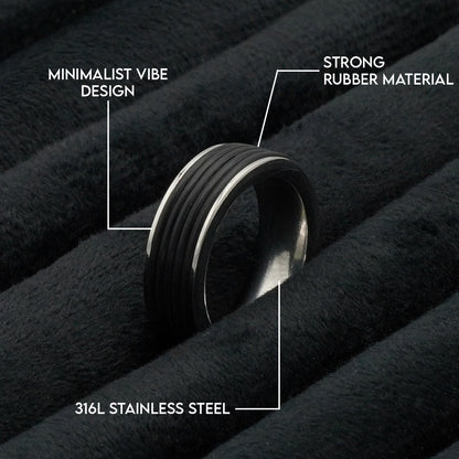 Dual-Tone Grooved Band Ring - Biraaj