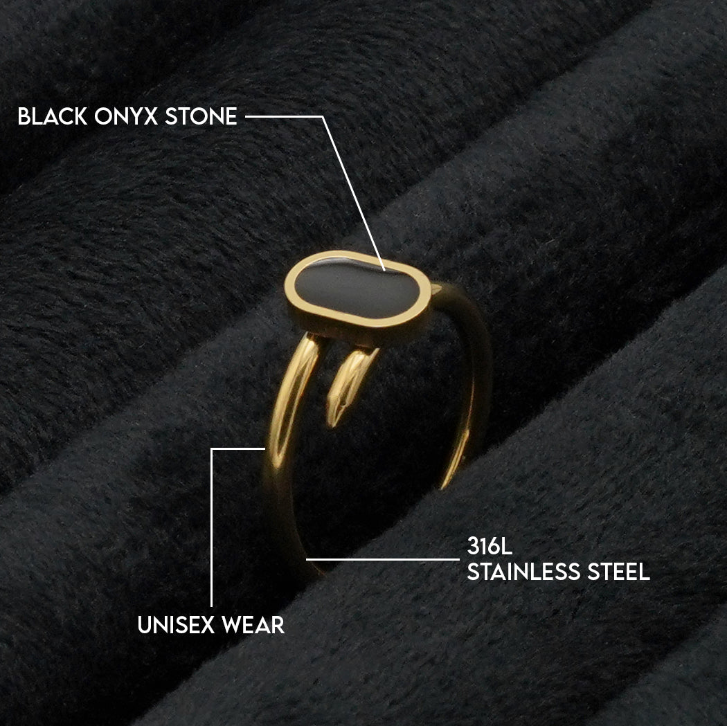 Modern Oval Accent Ring (Gold) - Biraaj