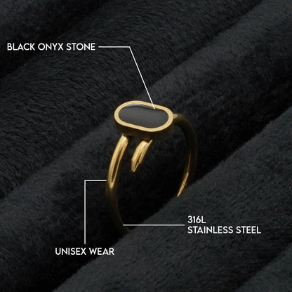 Modern Oval Accent Ring (Gold) - Biraaj