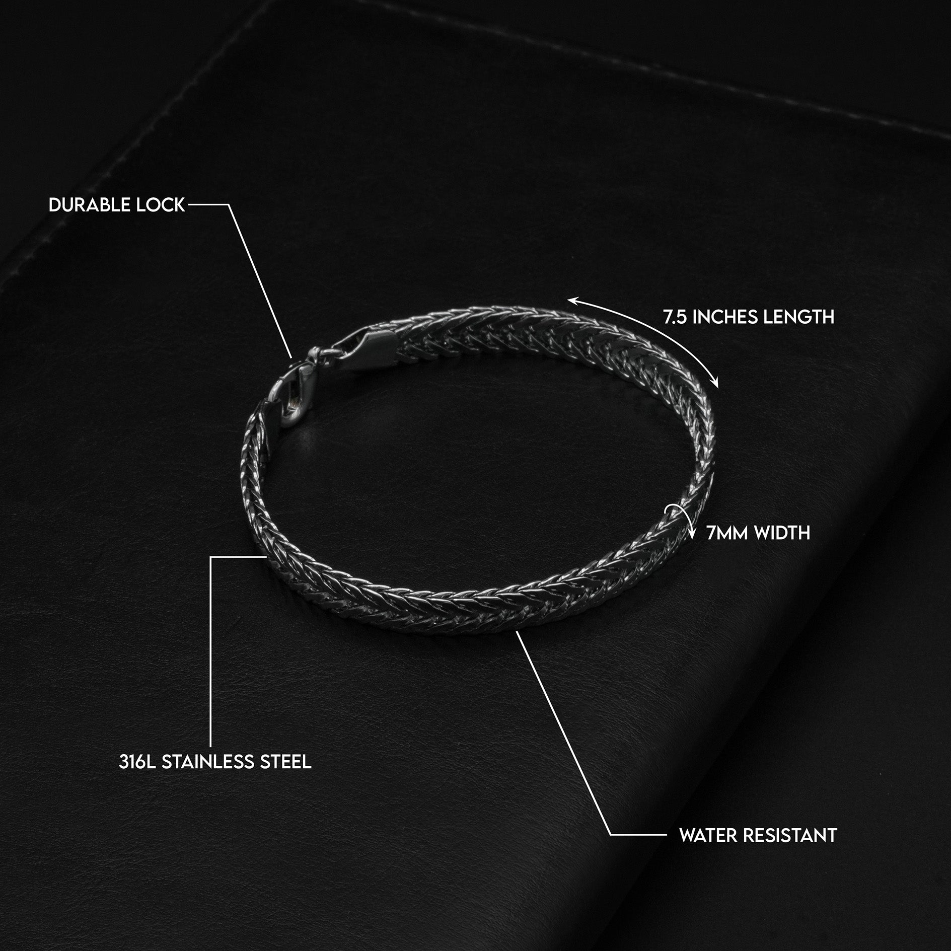 Herringbone Link Bracelet - Biraaj