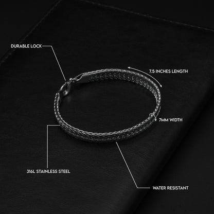 Herringbone Link Bracelet - Biraaj