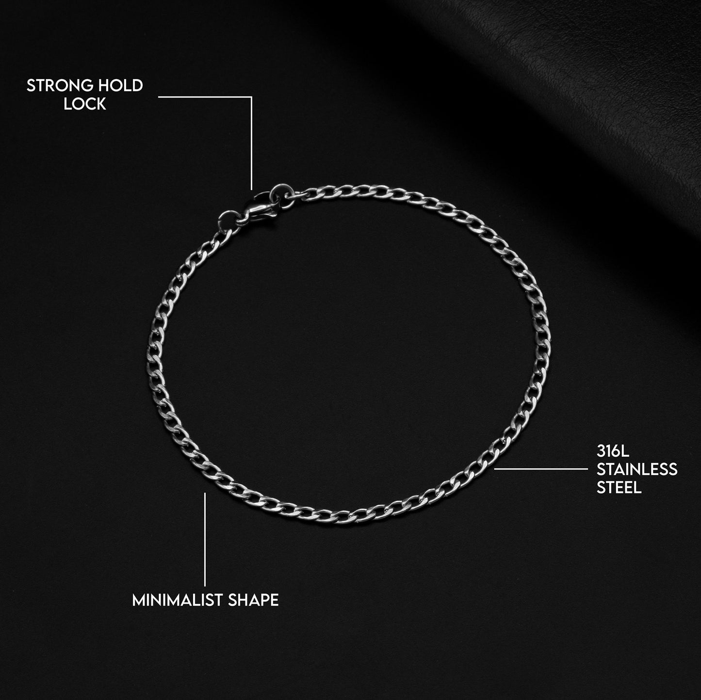 Cuban Bracelet 3mm - Biraaj