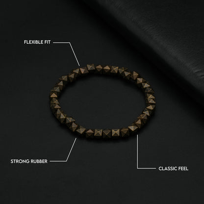 Pyramid Stud Bracelet (Bronze) - Biraaj