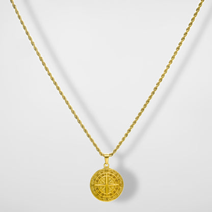 Compass Pendant (Gold) - Biraaj