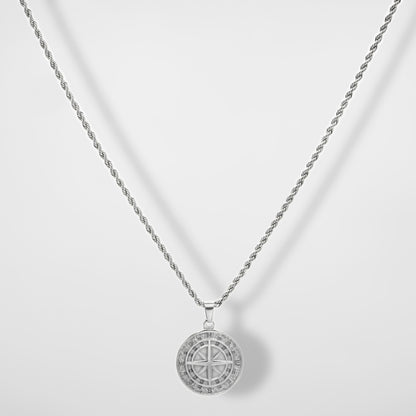Compass Pendant (Silver) - Biraaj