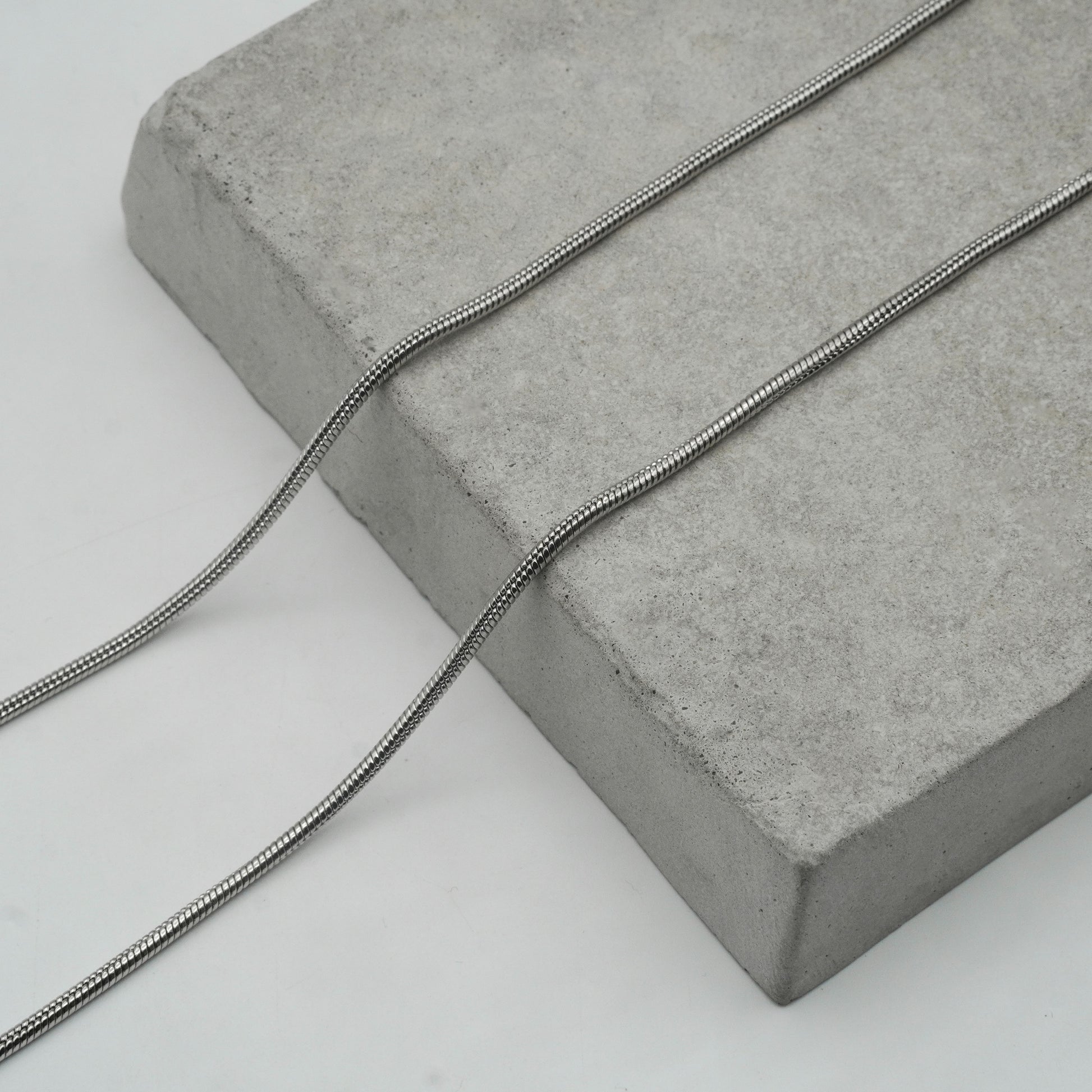 Round Snake Chain (Silver) - Biraaj