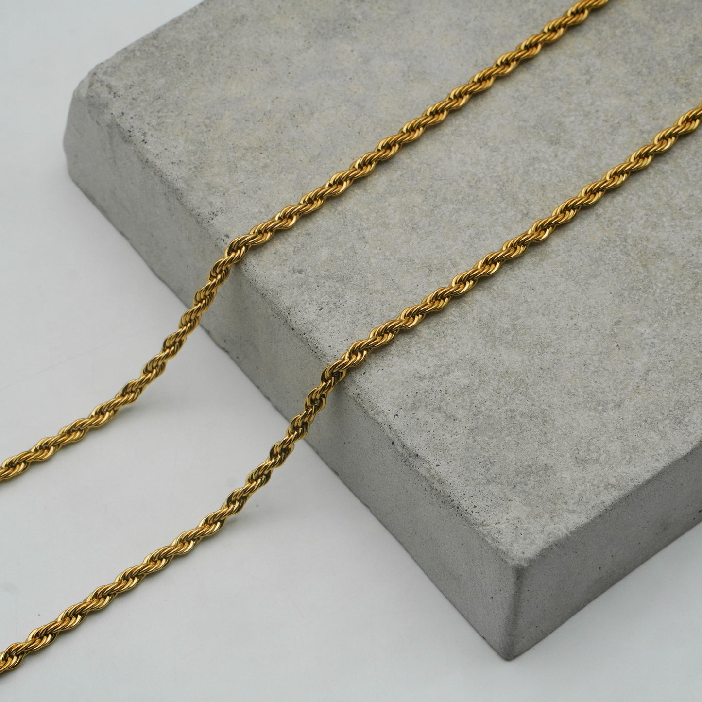 Rope Chain 3mm (Gold) - Biraaj